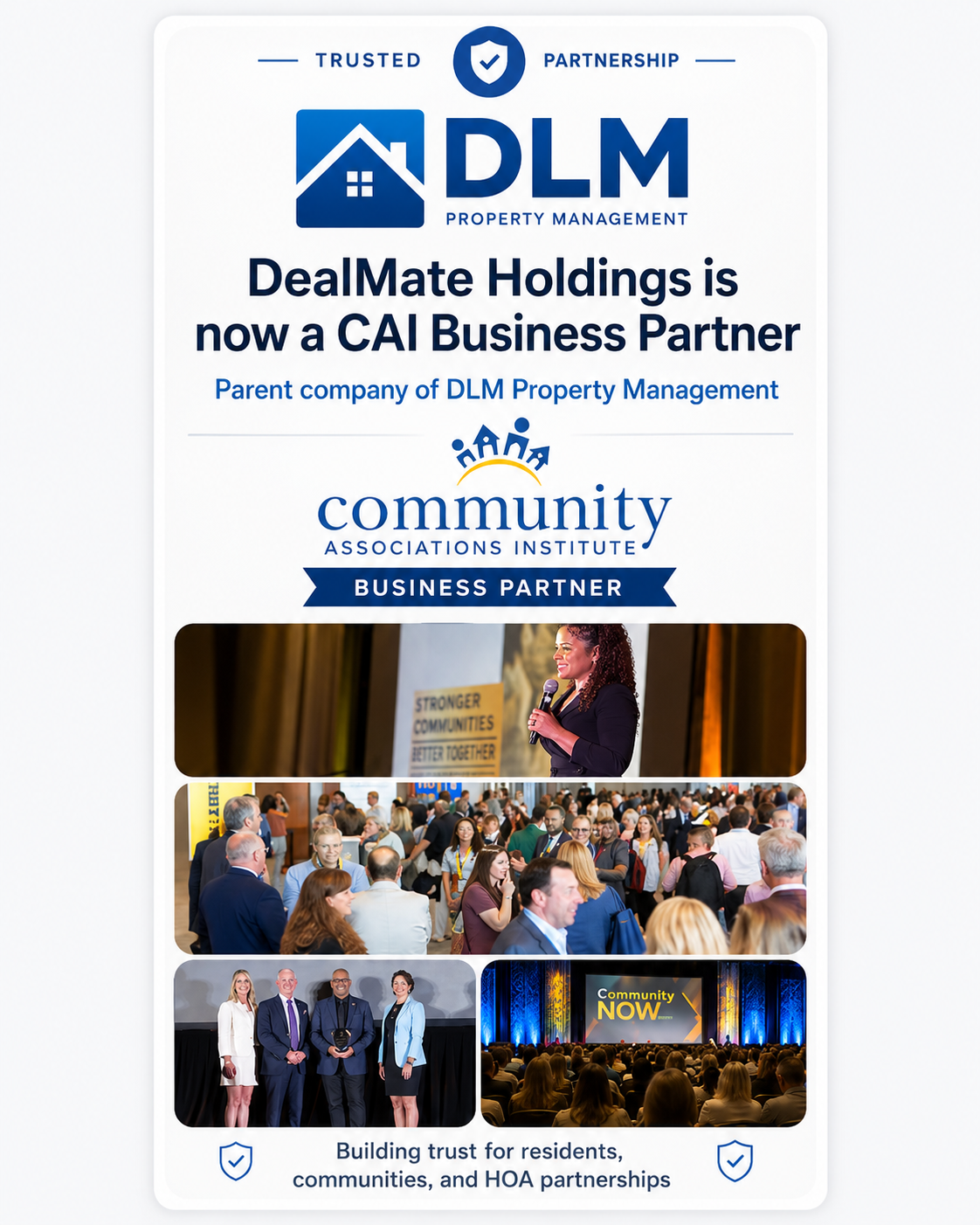 DealMate Holdings is now a CAI Business Partner, parent company of DLM Property Management